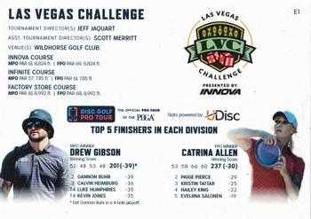 2023 Disc Golf Pro Tour - Event Champions #E1 Las Vegas Challenge (Drew Gibson / Catrina Allen) Back